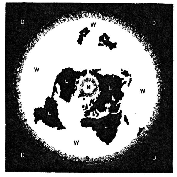 Samuel Rowbotham's Flat Earth Map